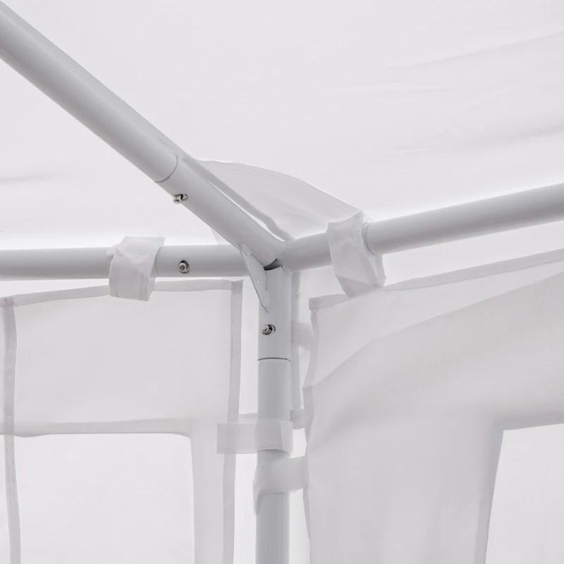 Outsunny Wedding Tent 22.3ft Octagonal Party Tent Event Shelter Outdoor with 8 Removable Walls - White