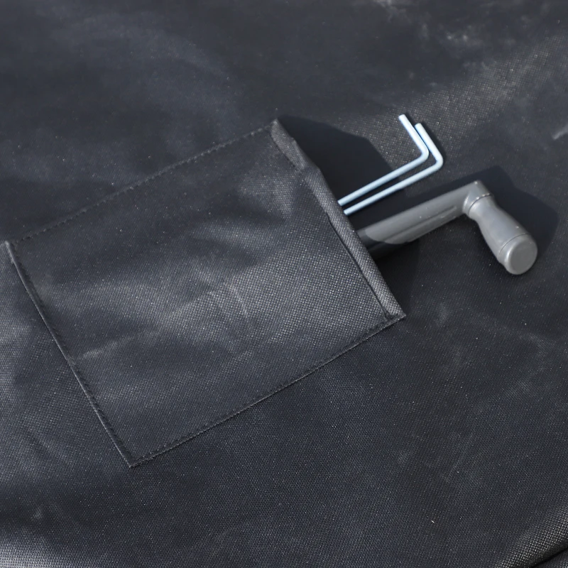 Outsunny Outdoor Large Umbrella Cover Patio Cantilever Banana Parasol Protector Weather Resistant Black