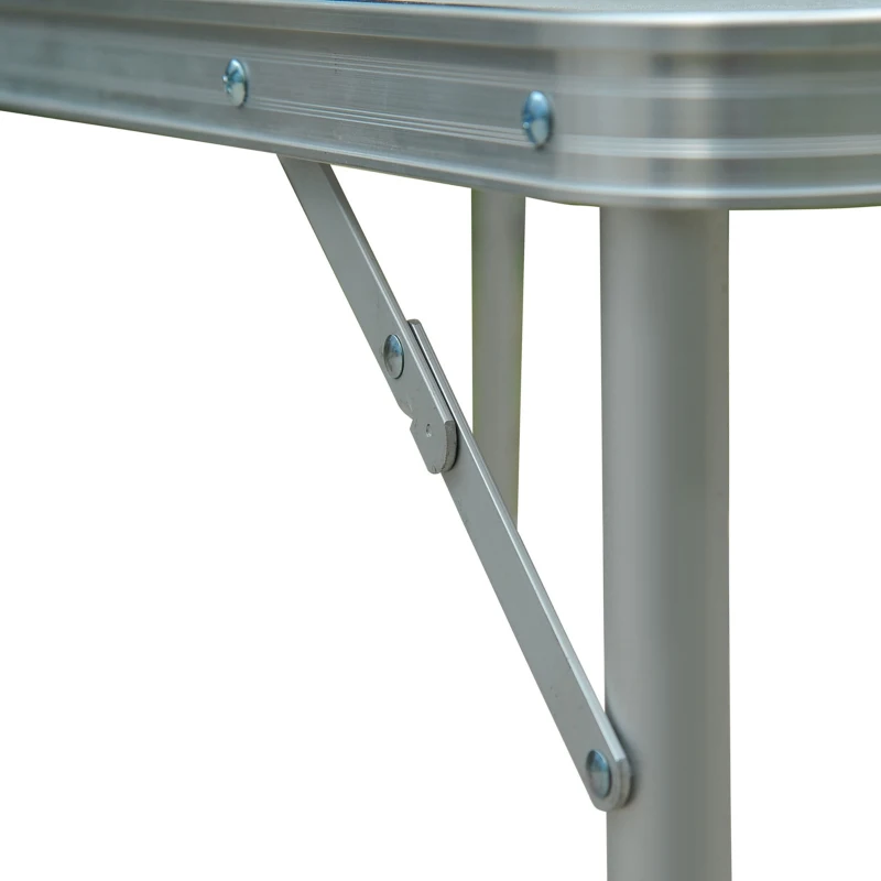 Outsunny 47" Aluminum Lightweight Portable Folding Easy Clean Camping Table with Carrying Handle