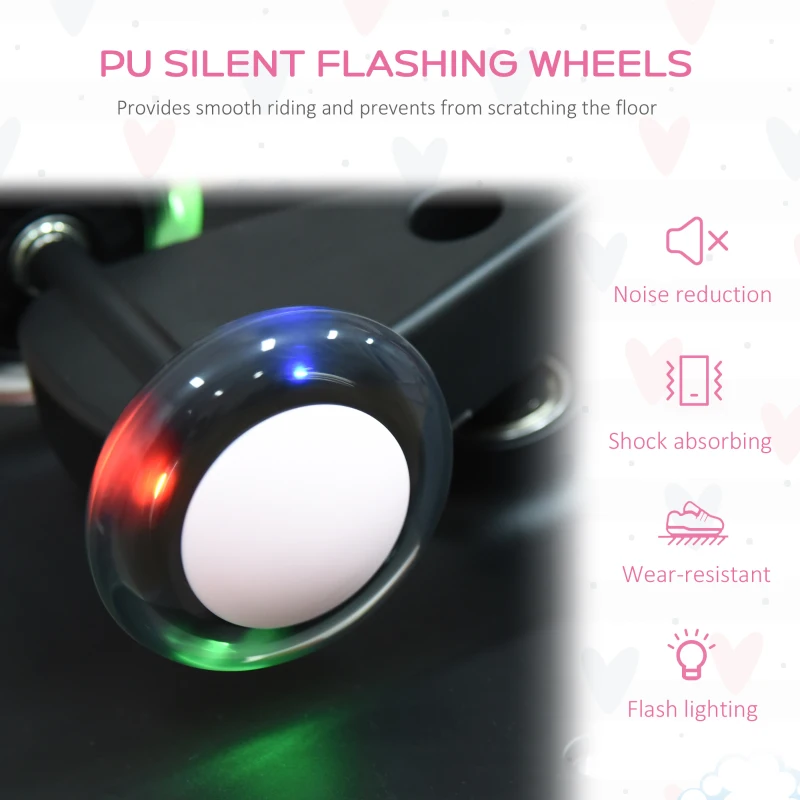 Qaba Kids Wiggle Car Ride on Toy with LED Flashing Wheels, Swing Car for Toddlers, No Batteries, Gears or Pedals - Twist, Turn, Wiggle Movement to Steer, Dolphin Shaped Pink