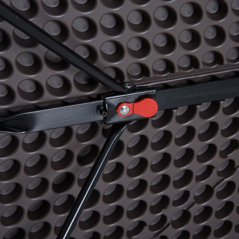 Outsunny 4ft Outdoor Folding Camping Table Height Adjustable Garden Backyards BBQ Party Picnic Table Coffee