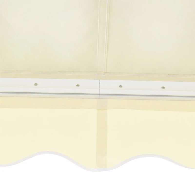 Outsunny 10' x 8' Patio Motorized/Manual Retractable Awning Outdoor Sun Shade Shelter Deck Remote Control Canopy, Beige