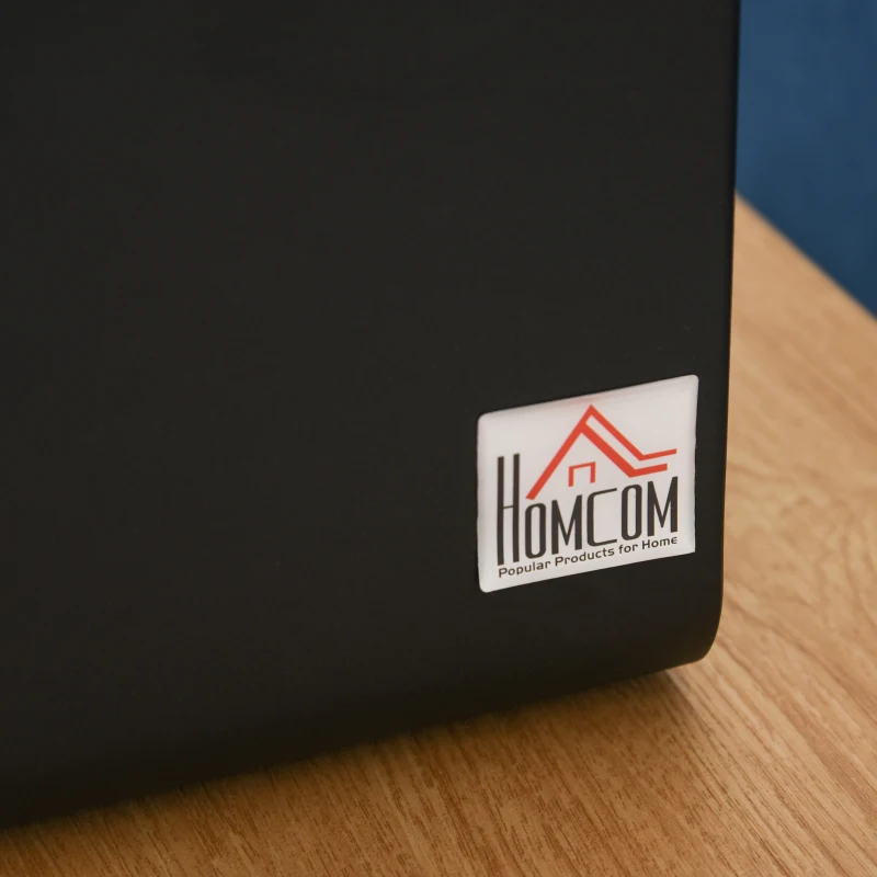 HOMCOM Ethanol Fireplace, 7.75" Tabletop 0.10 Gal, Stainless Steel, Burns up to 2 Hours, Black