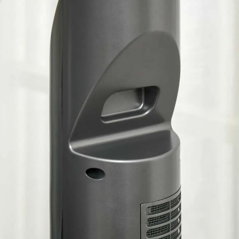 HOMCOM Tower Fan with Air Purifying Filter & Remote Control, Oscillating, Slim, Grey - Ideal for Home & Office