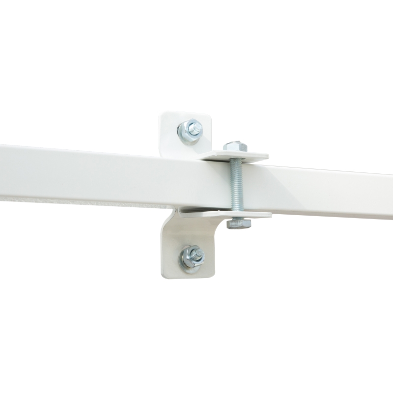 Outsunny 8' x 6.6' Patio Retractable Awning, Manual Exterior Sun Shade Deck Window Cover, Mixed Color