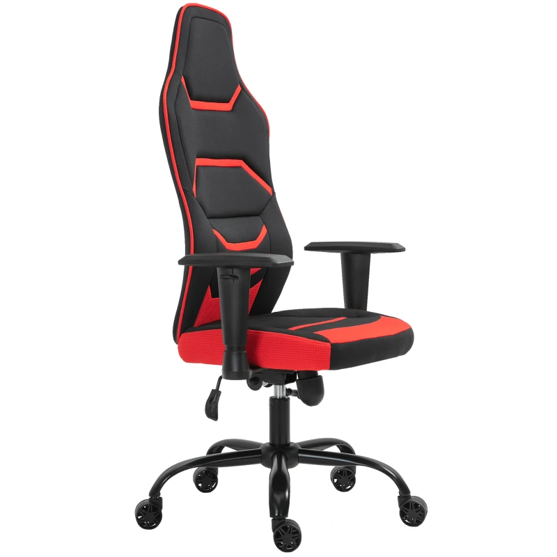 Vinsetto High Back Racing Style Gaming Office Chair Home Computer Task Chair with Armrest, Seat on Wheels, Tilt,  Red