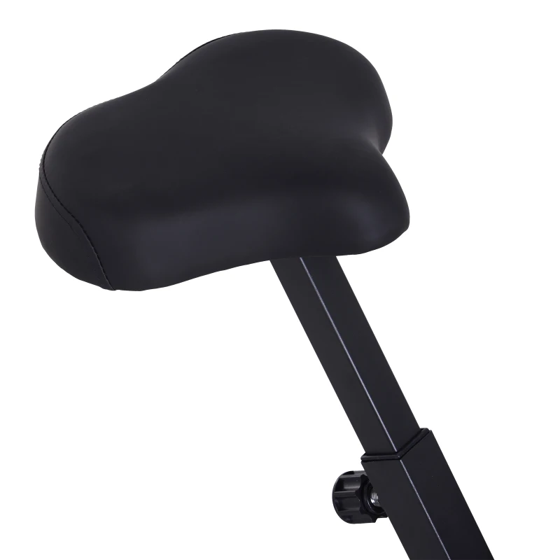 Soozier Foldable Exercise Bike with 8-Level Adjustable Magnetic Resistance, Indoor Stationary Bike X Bike with LCD Screen, Tablet Phone Holder for Home Aerobic Training, Black