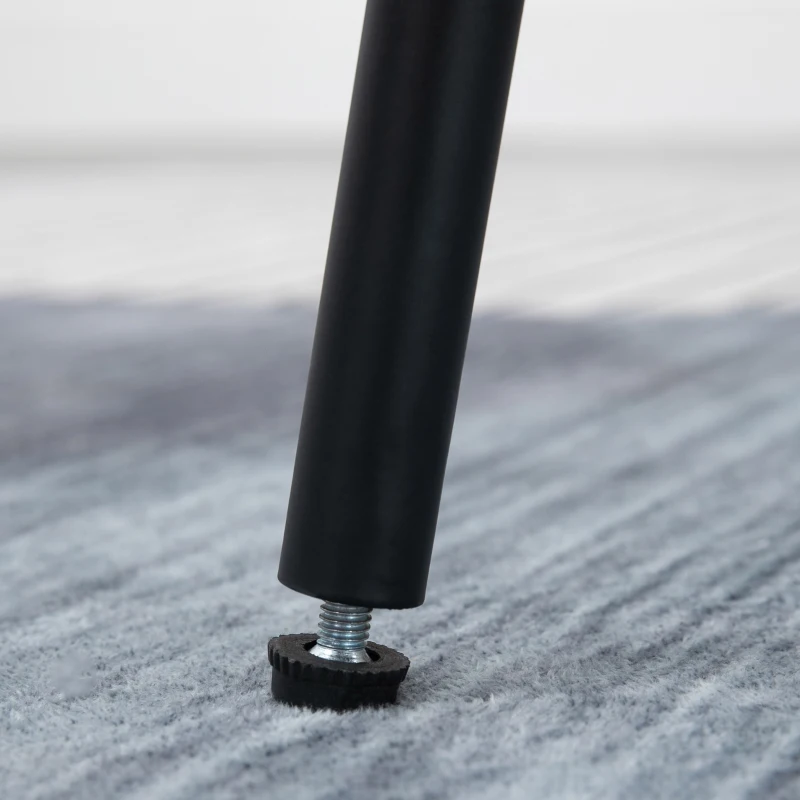 HOMCOM 29.5" Bar Stools Set of 2, Upholstered Extra Tall Barstools, Armless Bar Chairs with Back, Steel Legs, Orange