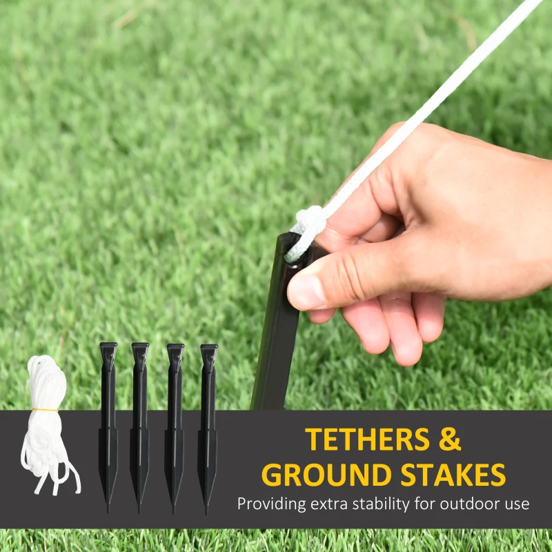 Outsunny 6ft Inflatable Christmas Tree Decorations with Santa Claus and A White Dog, Blow-Up Outdoor LED Yard Christmas Decor for Lawn Garden Party