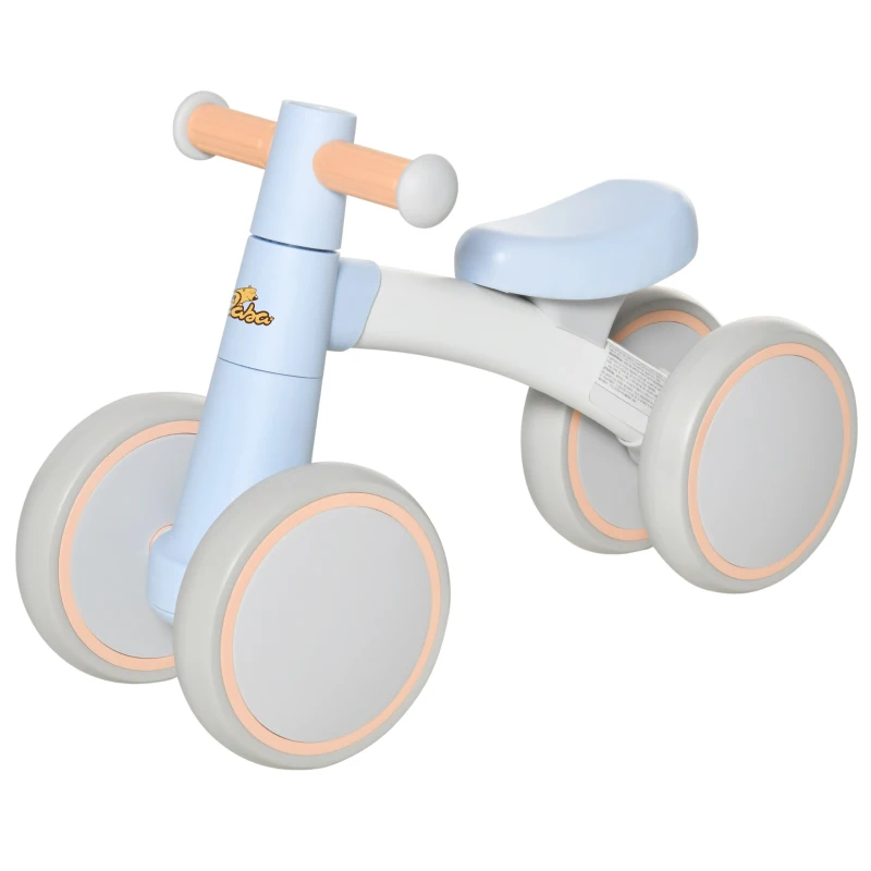 Qaba Baby Balance Bike for Toddlers 1-3 with Lightweight Design, No Pedal Bicycle Training Toy Little Kids Bike with Non-Slip Handlebars, Blue