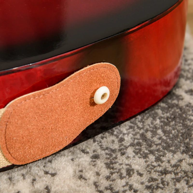 Soozier 36" Kids Acoustic Guitar Set with Easy Strings, Tuner, Picks, and Waterproof Case Included, Beginner Acoustic Guitar for Kids, Portable Acoustic Child Guitar, Wine Red