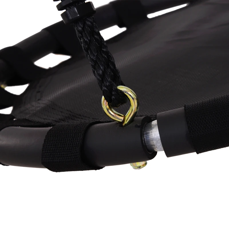 HOMCOM Hanging Tree Swing, Flying Platform Attaches to Tree or Existing Swing Set for Backyard and Heavy Duty, Black