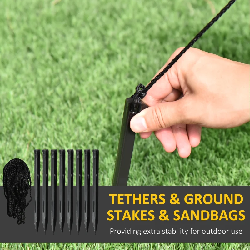 HOMCOM 9' Christmas Inflatables Outdoor Decorations Gingerbread House Archway, "Happy Holidays", Santa & Gingerbread Man, Blow-Up Yard Christmas Decor LED Light Display