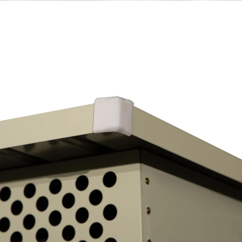 Outsunny 8.4ft x 4.7ft Steel Backyard Garden Utility Storage Tool Shed Kit Double Sliding Door Pent Roof, Grey