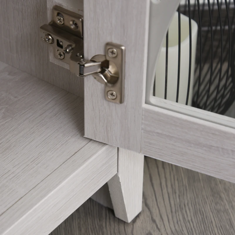 HOMCOM Electric Fireplace TV Stand for 50", Media Console Center Cabinet with 2 Shelves and 2 Cabinets with Adjustable Shelves for Corner, Distressed White