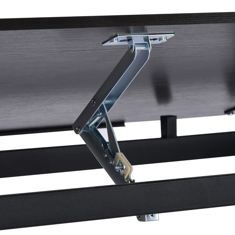 HOMCOM 47'' Drawing and Drafting Table, Art Craft Hobby Desk, Studio Desk, Angle Adjustable Top, Wood Surface for Drawing Painting Writing and Studying Black