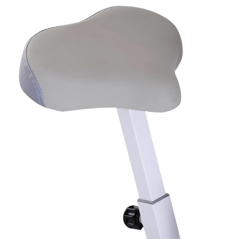 Soozier Foldable Exercise Bike with 8-Level Adjustable Magnetic Resistance, Indoor Stationary Bike X Bike with LCD Screen, Tablet Phone Holder for Home Aerobic Training, Pink