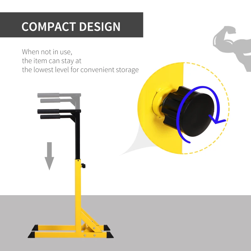 Soozier Heavy Duty Dip Stand Parallel Dip Station Dip Bar Steel Height Ajustable for Home Gym