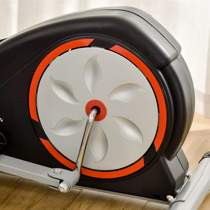 Soozier Elliptical Trainer Magnetic Cardio Workout Exercise Bike Cross Trainer with 8 Level Resistance, LCD Digital Monitor, Pad Phone Holder, Great for Home Office Gym