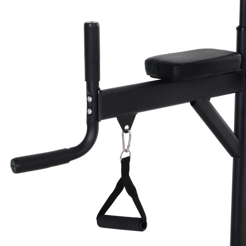 Soozier Multi-Function Power Tower Chin Up Bar Stand Dip Station Full Body Workout Training Fitness Equipment