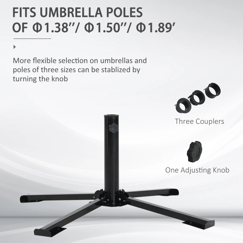 Outsunny Folding Portable Beach Umbrella Weight Base Garden Market Parasol Weight Stand Outdoor Patio Offset Holder