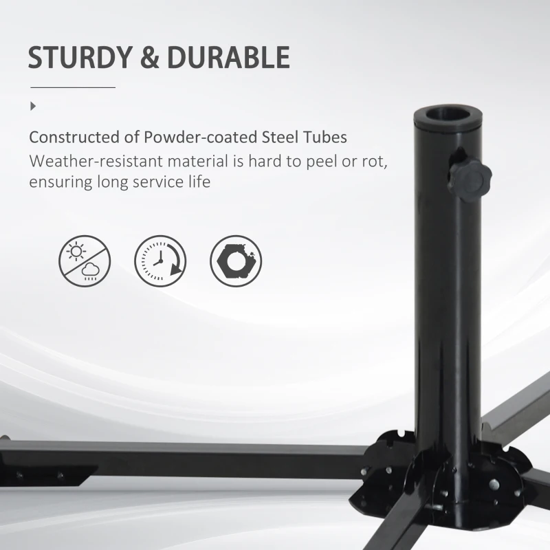 Outsunny Folding Portable Beach Umbrella Weight Base Garden Market Parasol Weight Stand Outdoor Patio Offset Holder