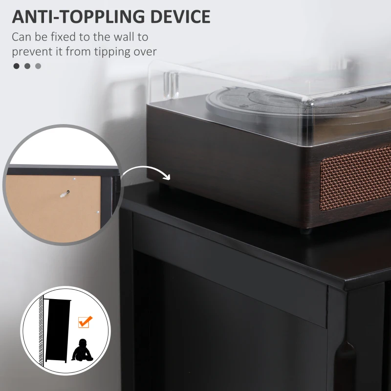 HOMCOM Sideboard Buffet Cabinet, Kitchen Storage Cabinet, Accent Cabinet with Drawer, Double Glass Doors and Adjustable Shelves for Living Room,Entryway, Black