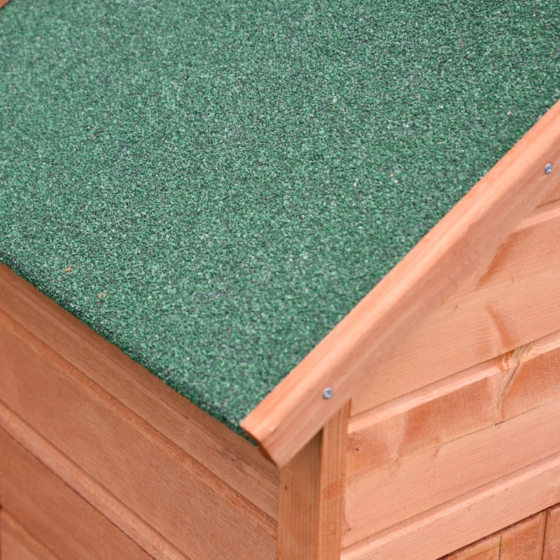 Outsunny Wood Garden Shed Outdoor Tool Storage Cabinet Hutch Lockable Unit with Double Door and 3 Tire Storage Shelves