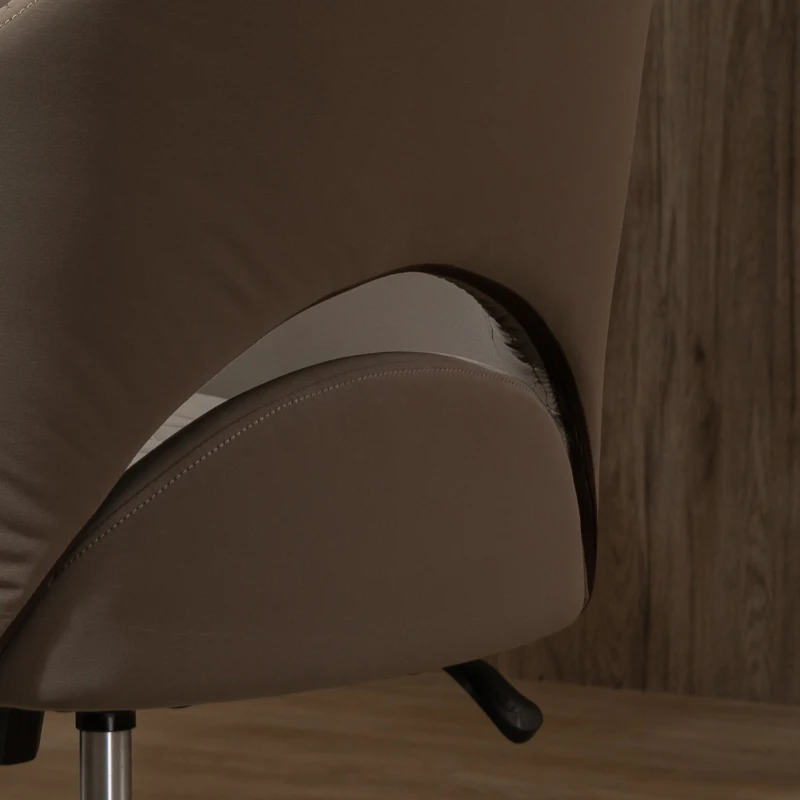 Vinsetto Mid Back Home Office Chair, Computer Desk Chair with Adjustable Height and Padded Seat, Brown