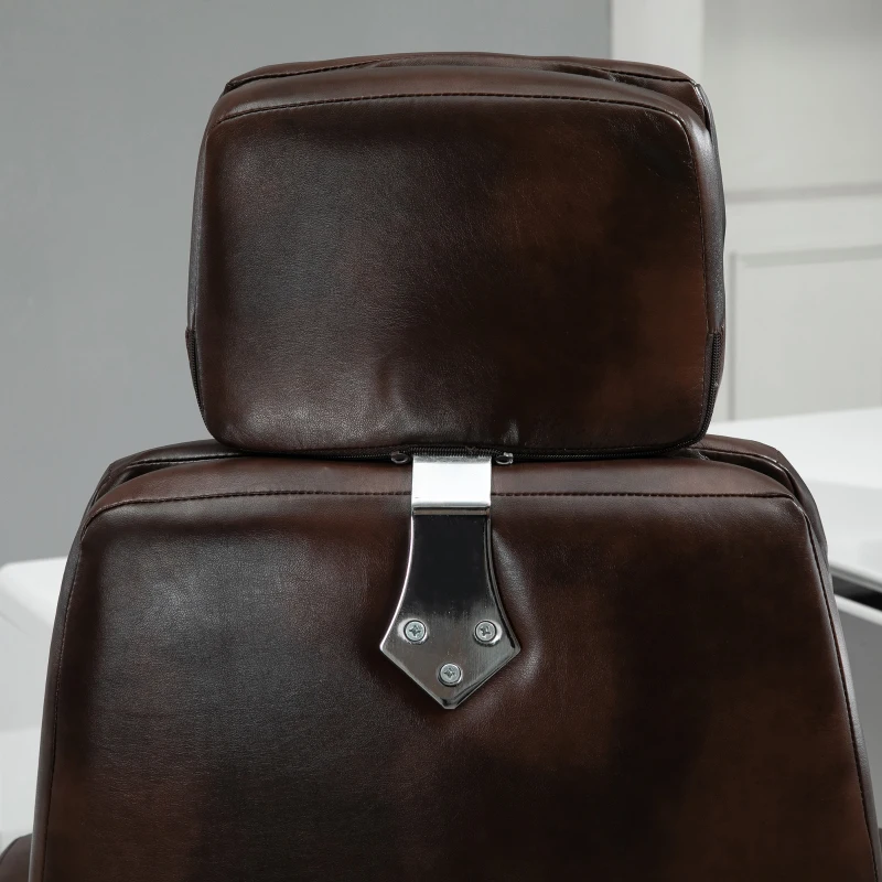 Vinsetto High-Back 6-Point Vibration Massaging Office Chair with 5 Modes, Headrest, Padded Seat, Wheels, Retractable Footrest, Brown