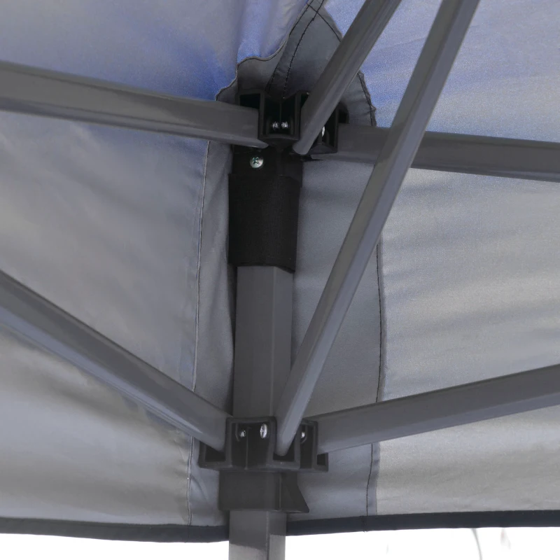 Outsunny 10' x 10' Pop Up Canopy Tent, Tents for Parties with Netting and Wheeled Carry Bag, Height Adjustable Instant Sun Shelter, for Outdoor, Garden, Patio, Blue
