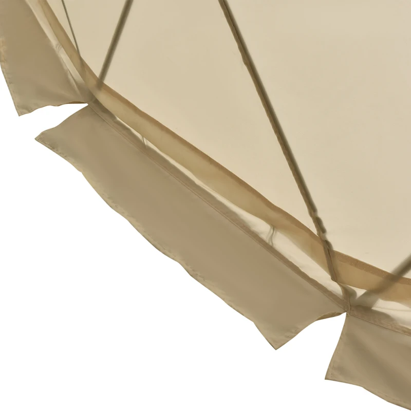 Outsunny Garden Dome Igloo Tent Half Ball Shape Outdoor Greenhouse w/ Air Conditioner Hole, Half Transparent PVC and Half Polyester Fabric Cover