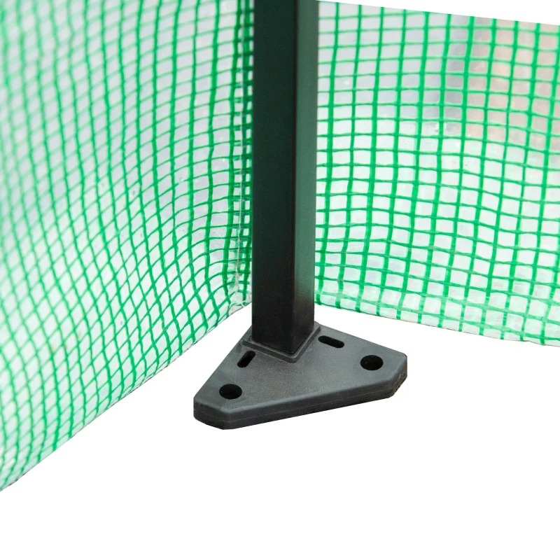 Outsunny 10' x 10' x 8' Portable Pop-up Walk-in Greenhouse with Roll-up Door & 2 Windows for Growing Flowers, Herbs, Vegetables