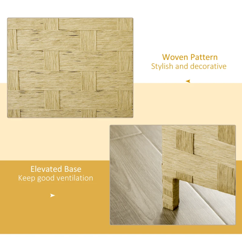 HOMCOM 5.6 Ft. Tall 4-Panel Room Divider, Paper Panel Freestanding Folding Privacy Screen Panels, Partition Wall Divider for Indoor Bedroom Office