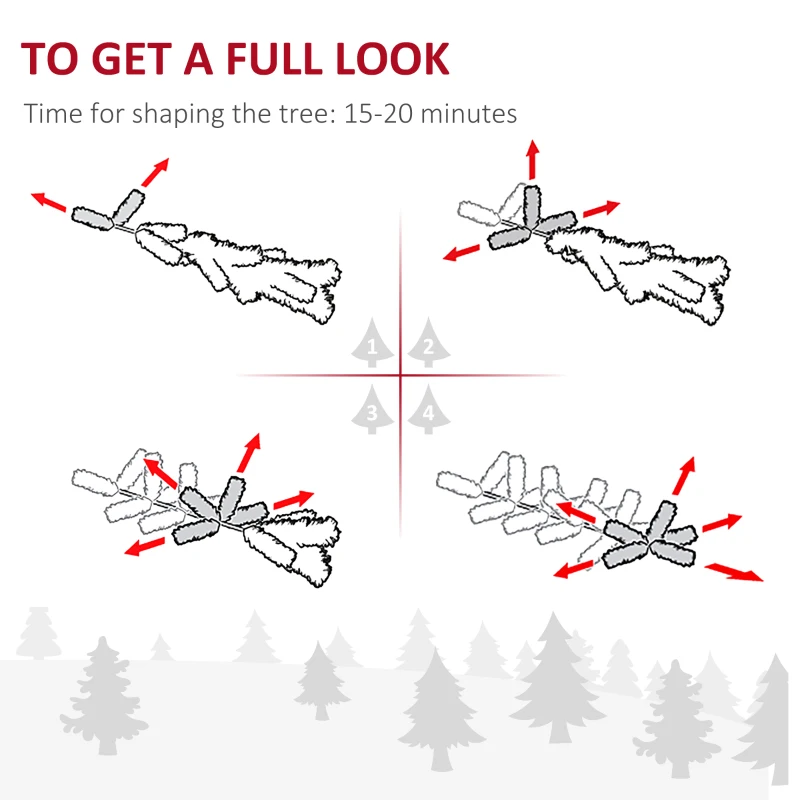 HOMOM 9ft Flocked Christmas Tree, Pencil Artificial Xmas Tree with Faux Snow, Dense Branches, Foldable Metal Base for Indoor Holiday Decor