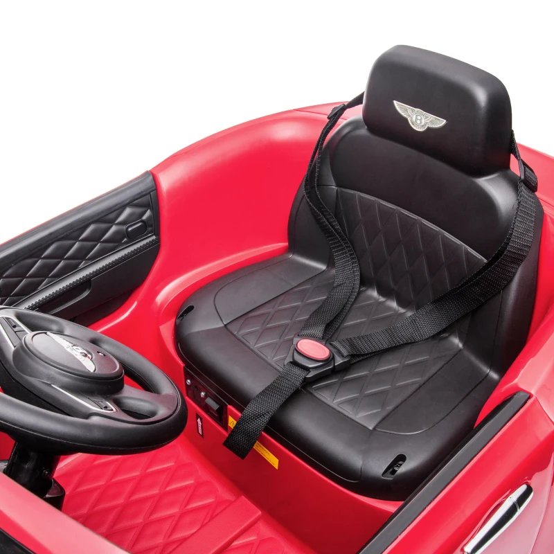 Aosom Electric Ride On Car with Parent Control, 12V 7AH Battery Powered Car with LED Lights, MP3, Horn, Music, 2 Motors, for 37-72 Months, Red