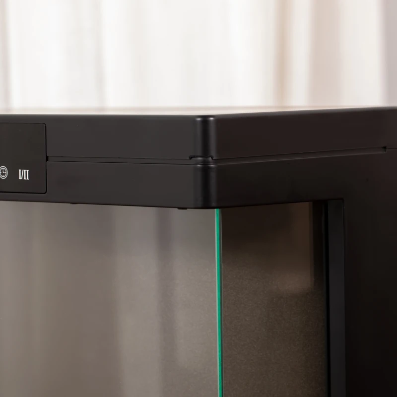 HOMCOM Electric Fireplace Heater, Freestanding 750W/1500W Fireplace, w/ LED Screen, Remote included Quiet Heater Ideal for 269 sq.ft Indoor Use, Black