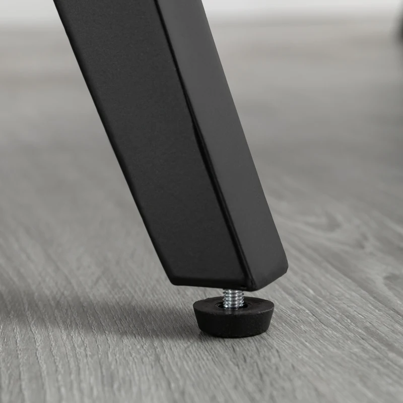 HOMCOM Modern Dining Chairs Set of 2, Button Tufted Accent Chairs with Upholstered Seat, Steel Legs for Living Room, Kitchen, Study, Brown