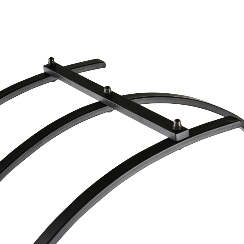 Outsunny 28" Round Firewood Rack Holder Log Storage Rack, 110 lbs. Weight Capacity, Black