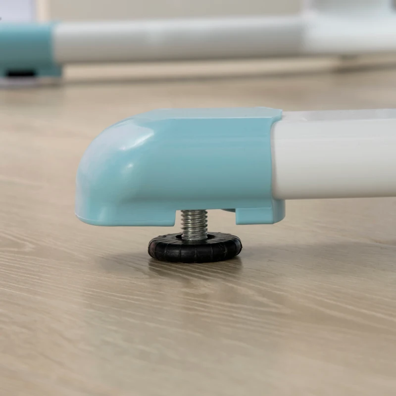 Qaba Kids Desk, Height Adjustable Children School Study Table, Student Writing Desk with Tilt Desktop, Drawer, Reading Board, Blue