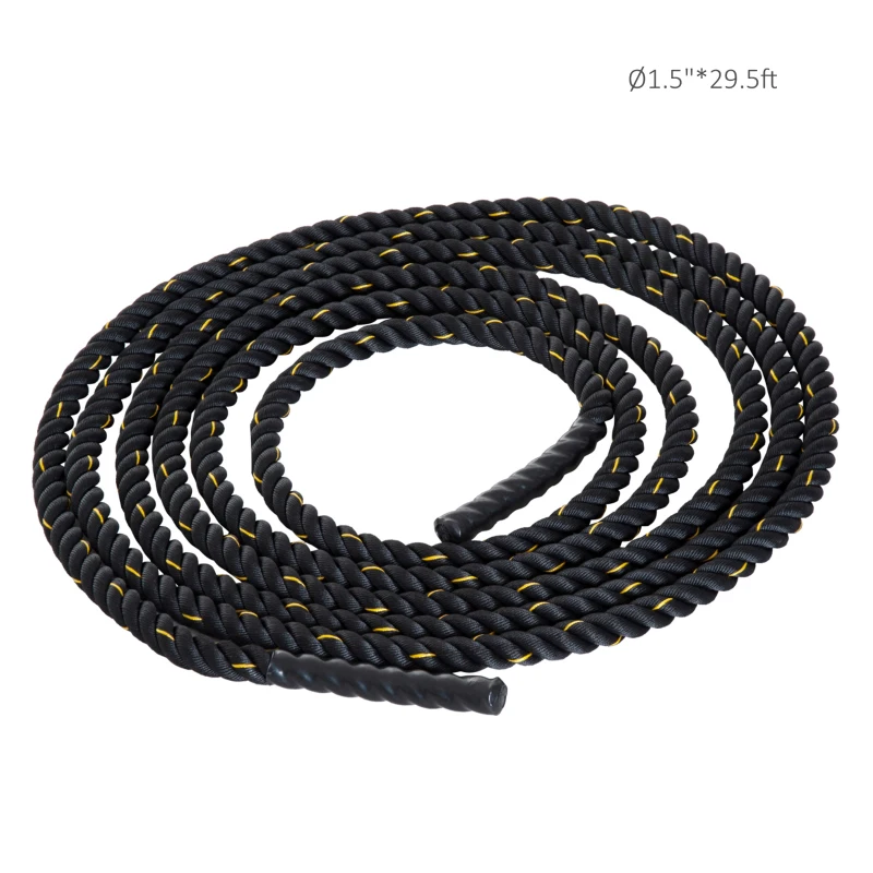 HOMCOM Poly Dacron Battle Rope 30ft Exercise Workout Rope Fitness Undulation Rope for Strength Training, Cardio, Exercise Rope