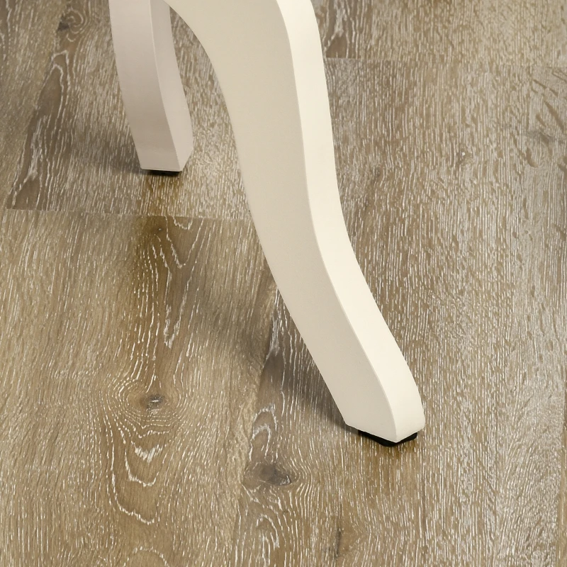 HOMCOM Retro Coffee Table, Pedestal Side Table with Drawer, Round Tabletop for Living Room, Bedroom, White