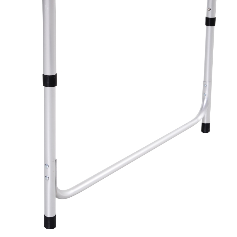 Outsunny Folding Tennis Table Portable Picnic Multifunctional Table Height Adjustable Aluminum Alloy Indoor and Outdoor w/ Net, 2 Table Tennis Paddles and Ping Pong Balls