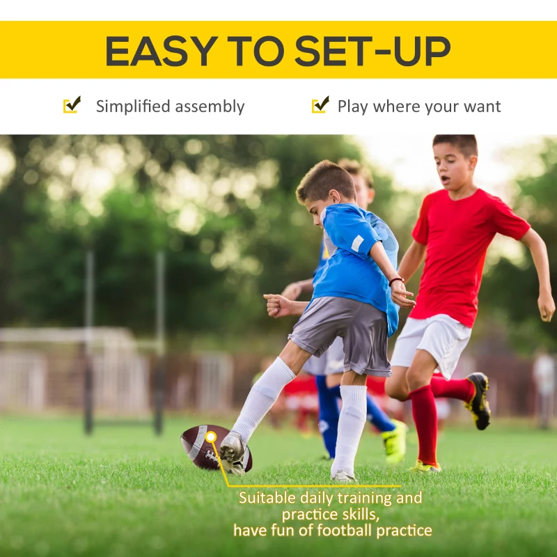 Soozier Football Goal Post Kids Best Gift for Youth Teens Adults Practice Sports Backyard Easily Set Up