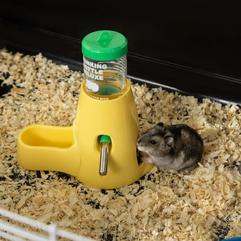 PawHut 31" Large Hamster Cage, Small Animal House, Multi-storey Gerbil Haven, Tunnel Tube System, with Water Bottle, Exercise Wheel, Food Dish, Ramps, Black