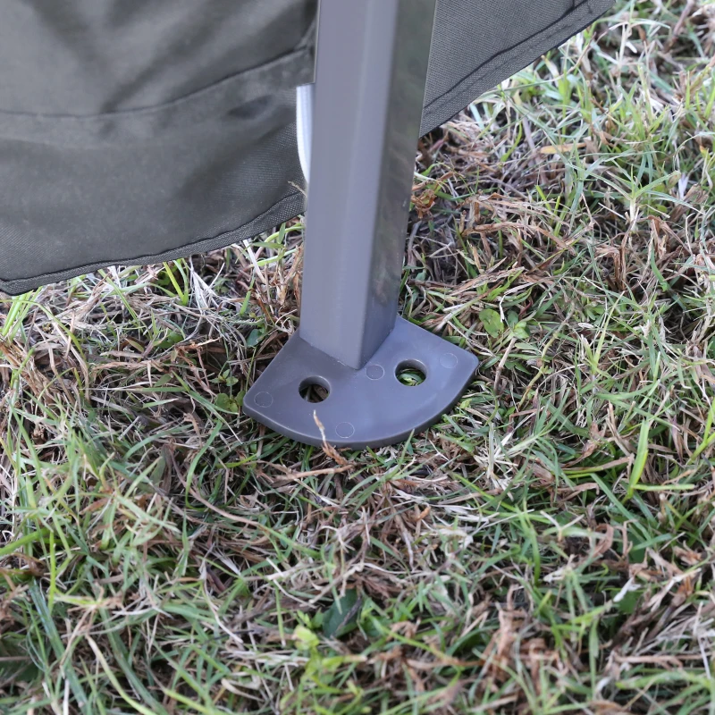 Outsunny 11'x11' Pop Up Gazebo Canopy Tent with Solar LED Light, Zippered Mesh Sidewalls, Grey