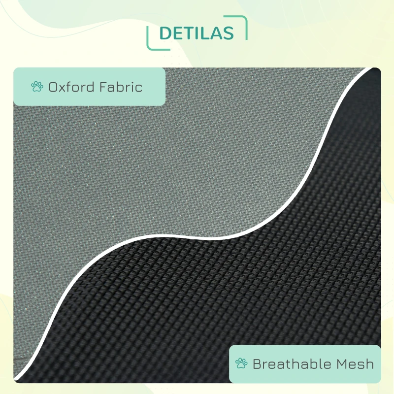 PawHut 48" x 36" Elevated Portable Dog Cot Cooling Pet Bed with UV Protection Canopy Shade