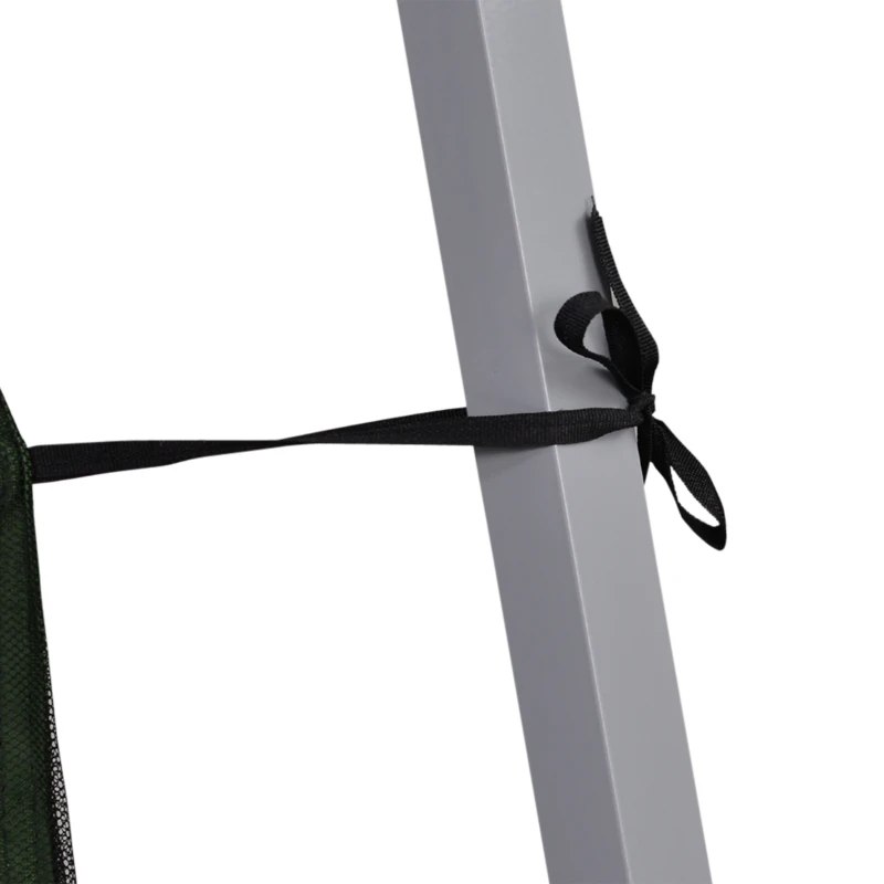 Outsunny 12' x 12' Pop Up Canopy, Foldable Canopy Tent with Carrying Bag, Mesh Sidewalls and 3-Level Adjustable Height for Outdoor, Garden, Patio, Party, Green