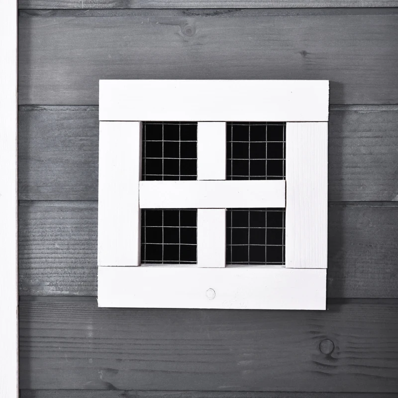 PawHut 69" Chicken Coop Wooden Backyard Poultry Hen Cage, Rabbit Hutch Pen, with Run w/ Nesting Box, Removable Tray for Easy Cleaning, Asphalt Roof, and Safe Lockable Door