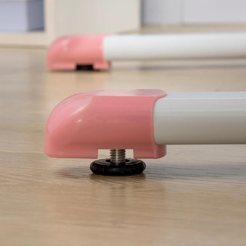 Qaba Kids Desk, Height Adjustable Children School Study Table, Student Writing Desk with Tilt Desktop, Drawer, Reading Board, Pink